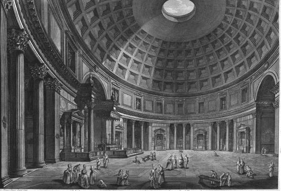 Pantheon, Giovanni Battista Piranesi rajza, 1743-47